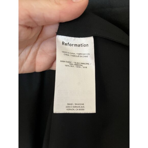 Reformation 100% Silk Black Layla Maxi Skirt XL - Picture 5 of 6